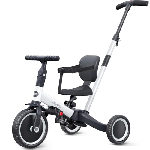 newyoo 5 in 1 Laufrad Dreirad, Dreirad ab 1 Jahr mit Schubstange, Kinderdreirad für Kinder ab 1 Jahr bis 3 Jahre, Fahrrad Kinder up to 25Kg inkl. Abnehmbaren Pedale und Verstellbarer Sitz,Weiß newyoo 5 in 1 Laufrad Dreirad, Dreirad ab 1 Jahr mit Schubstange, Kinderdreirad für Kinder ab 1 Jahr bis 3 Jahre, Fahrrad Kinder up to 25Kg inkl. Abnehmbaren Pedale und Verstellbarer Sitz,Weiß von newyoo