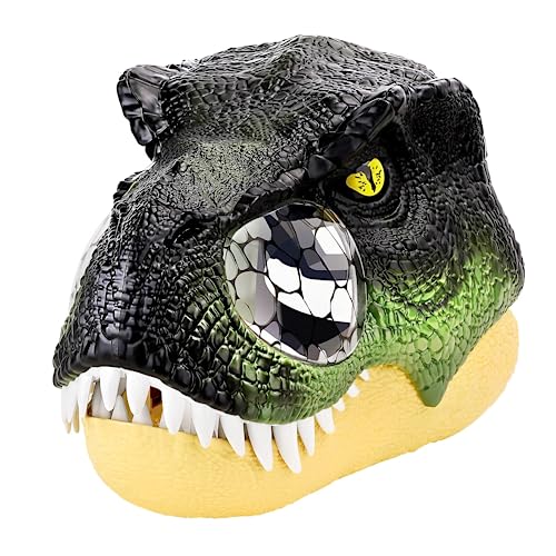 nezababy Dinosaurier Maske Dino-Maske Mit Beweglichem Kiefer Dinosaurier Spielzeug Dinosaurier Kopf Gesichtsmaske Dino Cosplay Requisiten Für Kinder Und Erwachsene von nezababy