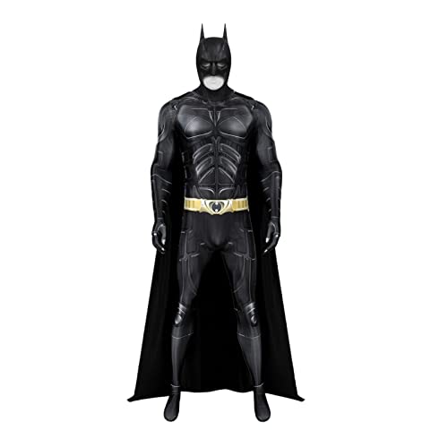 nezababy Superhelden Bat Kostüm Umhang Superman Masken Dark Overall Knight Faschingskostüme Helm Outfits Halloween Party Cosplay (Superhelden Kostüm, XL) von nezababy