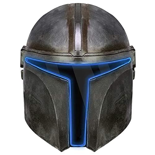 nezababy Mandalorian Helm für Erwachsene Cosplay Latex Vollkopfmaske Halloween Kostüm Requisite Geschenke für Männer Jungen von nezababy