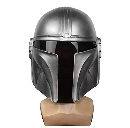 nezababy Mandalorian Helm für Erwachsene Cosplay Latex Vollkopfmaske Halloween Kostüm Requisite Geschenke für Männer Jungen von nezababy