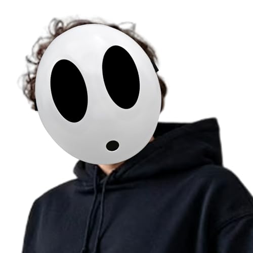 nezababy Shy Guy Maske Unruhestifter Anime Maske Maskenball Maske Cosplay Shy Kostüm Halloween Accessoire Requisite für Geburtstagspartys (Shy Guy Maske-B) von nezababy