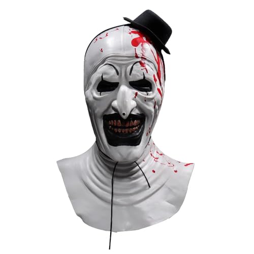 nezababy Terrifier Clown Maske Horror Maske Cosplay Evil Grusel Maske Festival Zubehör Cosplay Maske Halloween Kostüm Party Gadgets (Clown Maske-A) von nezababy