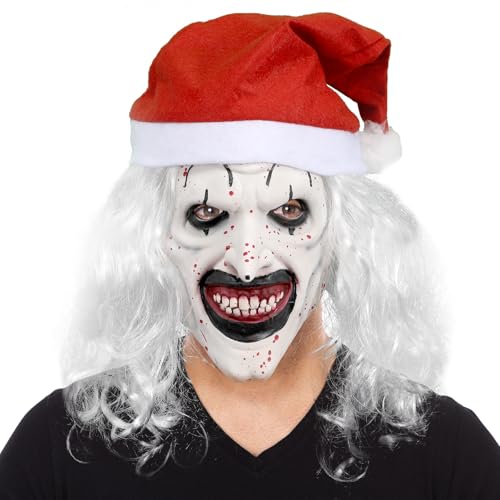 nezababy Terrifier Clown Maske Horror Maske Cosplay Evil Grusel Maske Festival Zubehör Cosplay Maske Halloween Kostüm Party Gadgets (Clown Maske-E) von nezababy