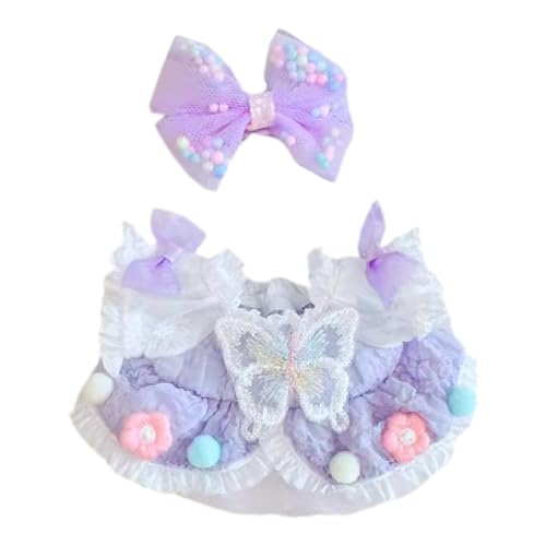 niannyyhouse 10 cm ~ 15 cm 20 cm Plüschpuppenkleidung Kopfschmuck Kleider lila Rock Outfit Puppe Dressup (10 cm ~ 15 cm) von niannyyhouse