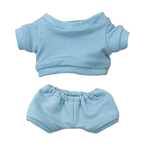 niannyyhouse 10 cm Plüsch-Puppenkleidung, Sportbekleidung, Anzüge, Sweatshirts, Hosen, Puppenkleidung, Hellblau, 10 cm von niannyyhouse