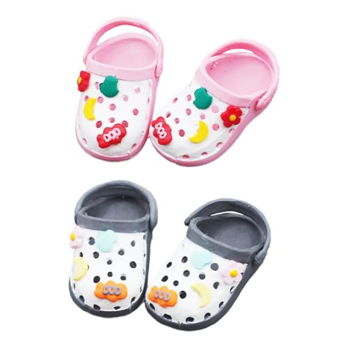 niannyyhouse 15 cm 17 cm Puppe 1/6 BJD Schuhe Länge 4,3 cm Puppenzubehör Dressup (Rosa + Grau) von niannyyhouse