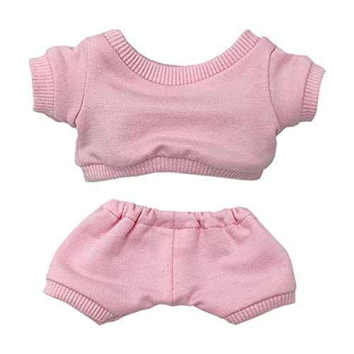 niannyyhouse 15 cm Plüschpuppenkleidung, Sportbekleidung, Anzüge, Sweatshirts, Hosen, Puppenverkleidungen (Rosa, 15 cm) von niannyyhouse