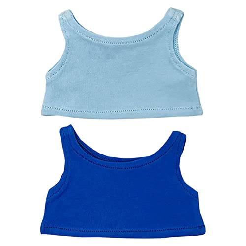 niannyyhouse 20 cm Plüsch-Puppenkleidung, einfarbig, ärmellos, T-Shirt, Puppenkleidung, Hellblau + Blau, 20 cm niannyyhouse 20 cm Plüsch-Puppenkleidung, einfarbig, ärmellos, T-Shirt, Puppenkleidung, Hellblau + Blau, 20 cm von niannyyhouse