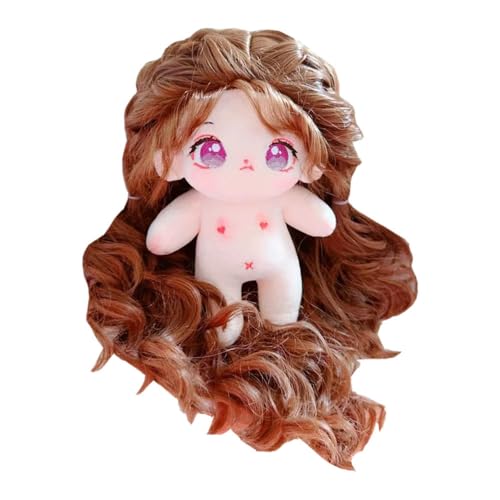 niannyyhouse 20 cm Plüschpuppe, Karamellwellen-Rolle, Mädchen, humanoid, gefüllter Körper, tragbare Kleidung, Verkleidungsgeschenke (5 mit Skelett) von niannyyhouse