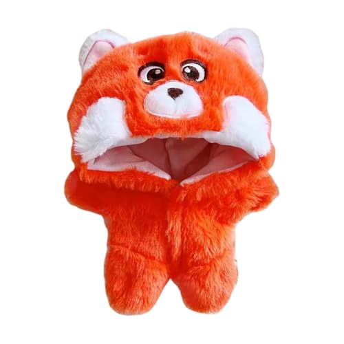 niannyyhouse 20 cm Plüschpuppenkleidung, Bärenmuster, Einteiler, 20,3 cm, Kpop Stoffpuppenkleidung (Orange) von niannyyhouse