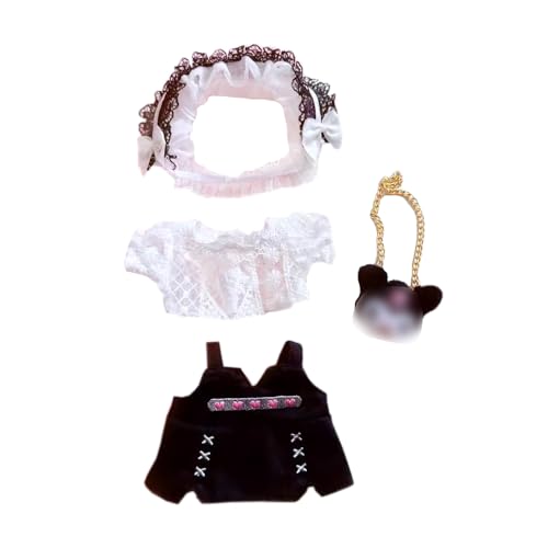 niannyyhouse 20 cm große Plüschpuppenkleidung, lose Kopfbedeckung, weißes Hemd, schwarzer Rock, Rucksack, 20,3 cm, weich gefülltes Plüschtier, Zubehör, Verkleiden niannyyhouse 20 cm große Plüschpuppenkleidung, lose Kopfbedeckung, weißes Hemd, schwarzer Rock, Rucksack, 20,3 cm, weich gefülltes Plüschtier, Zubehör, Verkleiden von niannyyhouse