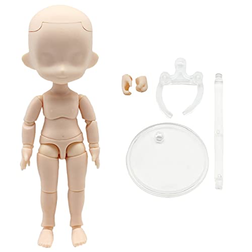 niannyyhouse DOD 13cm Doll Action Figures Body Suitable for 1/12 BJD Dolls Head Dress Up (Milky White-Standard Package B) von niannyyhouse