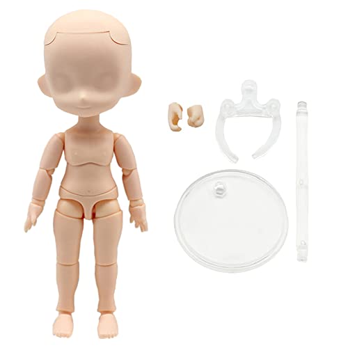 niannyyhouse DOD 13cm Doll Action Figures Body Suitable for 1/12 BJD Dolls Head Dress Up (Normal White-Standard Package B) von niannyyhouse