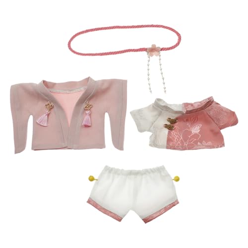 niannyyhouse Headwear Yukata Kimono-Outfit, 20,3 cm, Plüschpuppe, Kleidung, Zubehör, Verkleidung, Rosa von niannyyhouse