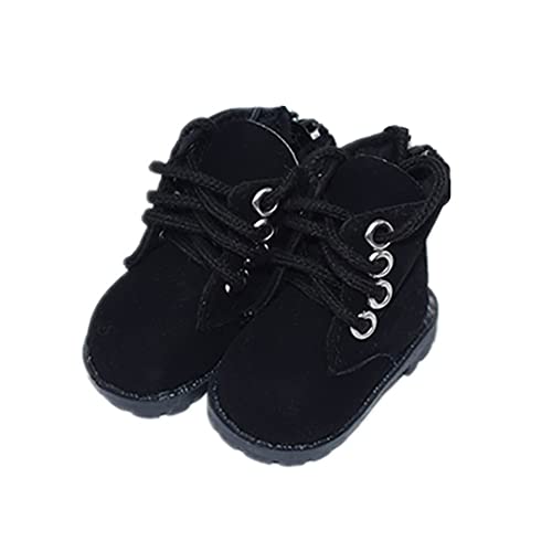 niannyyhouse Schuhe, lang, 5,4 cm, für 1/6BJD 20 cm große humanoide Plüschpuppe, Stofftiere, Schwarz von niannyyhouse