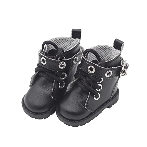 niannyyhouse 20,3 cm Plüschpuppe Motorrad Lederschuhe Länge 5,5 cm 20 cm Puppenzubehör (schwarz) von niannyyhouse