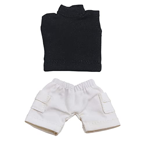 niannyyhouse Obitsu 11 cm Kleidung Verkleiden Einfarbig Lange Weste Tasche Cargo Denim Shorts 1/12 BJD OB11 Puppe 4,3 Zoll (11 cm) Körperfigur Zubehör (lang, weiß) von niannyyhouse