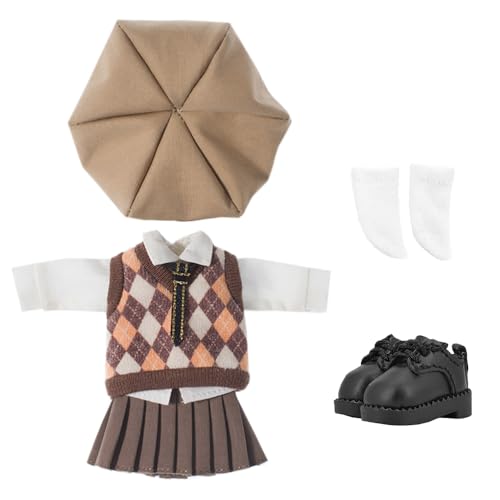 niannyyhouse Schuluniform Outfit für Ob11 1/12 BJD Puppe 4,3 Zoll (11cm) Körper (B-1) von niannyyhouse