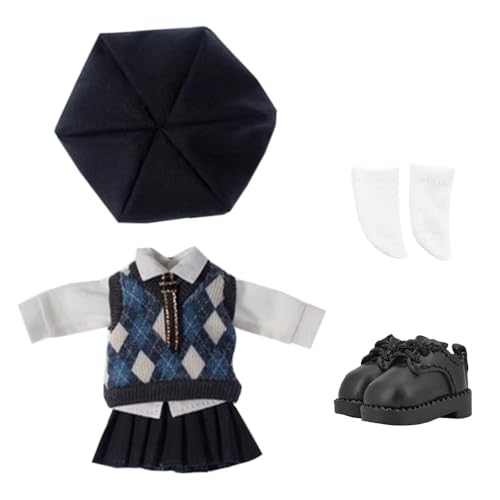 niannyyhouse Schuluniform Outfit für Ob11 1/12 BJD Puppe 4,3 Zoll (11cm) Körper (B-6) von niannyyhouse