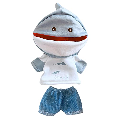 niannyyhouse Shark Hoodie Jeans 20 cm Plüschpuppe Stofffiguren Spielzeug Kleidung Zubehör (C) von niannyyhouse