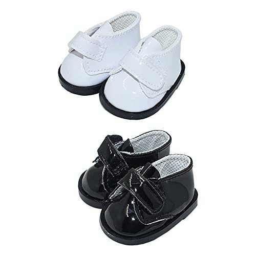 niannyyhouse Weiße schwarze Lederschuhe Länge 5,5 cm, geeignet für 20 cm Plüschpuppen niannyyhouse Weiße schwarze Lederschuhe Länge 5,5 cm, geeignet für 20 cm Plüschpuppen von niannyyhouse