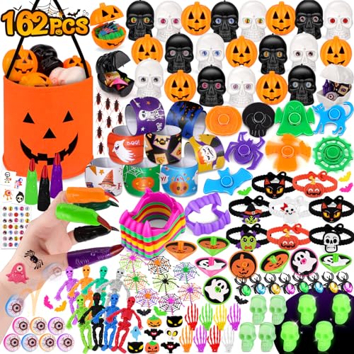 nicknack Halloween Party Mitgebsel Kindergeburtstag 162Stück, 24er-Pack mit vorgefüllten Kürbis & Schädel, Spielzeug Halloween Set mit Pinata Füllung, Geschenke für Kinder Party und Trick or Treat nicknack Halloween Party Mitgebsel Kindergeburtstag 162Stück, 24er-Pack mit vorgefüllten Kürbis & Schädel, Spielzeug Halloween Set mit Pinata Füllung, Geschenke für Kinder Party und Trick or Treat von nicknack