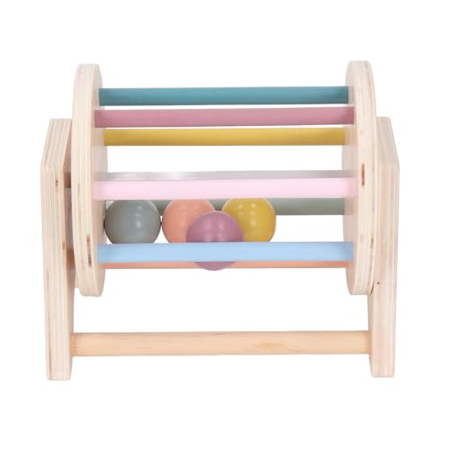 Säuglingsrollende Drum Toy, Kleinkind Ning -Trommel für die frühkindliche Bildung, Handspielzeug für die Händeaugenkoordination für Babys, sichere und leichte Basswood -Drum zum von nikusaz