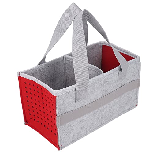 Tragbare Tragetasche für Toniebox Player Starter Set Fold Abriel Felt Tuch Hülle mit zusätzlichem Platz für Accessoires und Music Players Lake Blue (Rot) von nikusaz