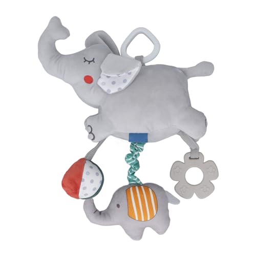 nikusaz Baby Kinderwagen Plüsch Rasseln Spielzeug Cartoon tierisch geformt Soother Glockenpuppe für Säuglingsbett Igel (Elefant) von nikusaz