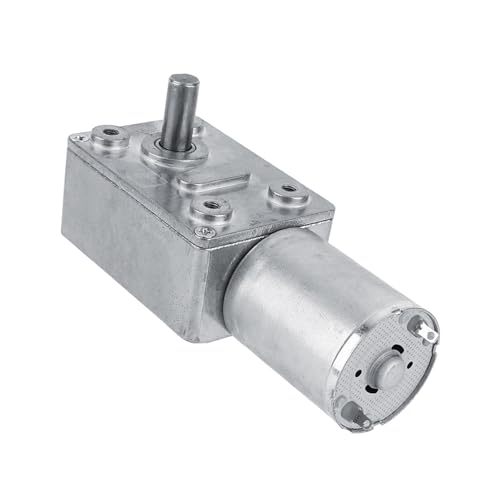 nikusaz Hochreversierbarer Schneckengetriebe-Gleichstrommotor 12 V 20 U/min für Fenster- und Türöffner, Miniaturwinden, kompaktes Design für vielseitige Anwendungen (5RPM) von nikusaz