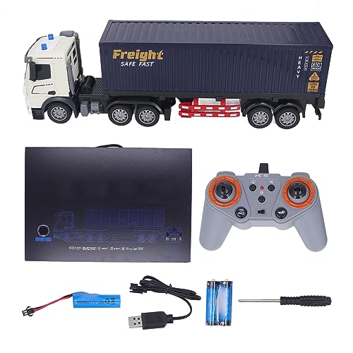 nikusaz RC -Semi -LKW mit Anhänger Real Light Sound Simulation RC Transportfahrzeug mit Erlebenden Batterien von nikusaz