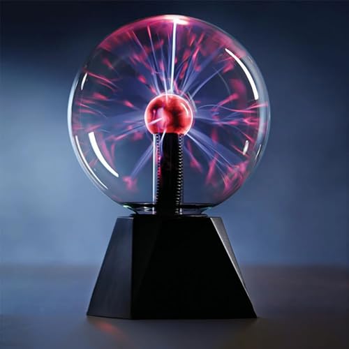 niuniaj 5 Zoll Magische Plasmakugel,Plasma Ball,Elektrostatische Kugel,Plasmakugel Kinder,Berührungsempfindliche Plasmakugel Klanglampe Blitzkugel Blitzlicht Plasmalampe für Party Heim Decor von niuniaj