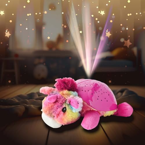 Beruhigendes LED Nachtlicht für Babys u. Kinder als Einschlafhilfe, Nacht-Lampe f. Kinderzimmer, Perfekt zum Stillen und Wickeln, Sinnvolles Geschenk zur Geburt oder Taufe, Licht-Spiel, Mädchen, Junge von njoyn