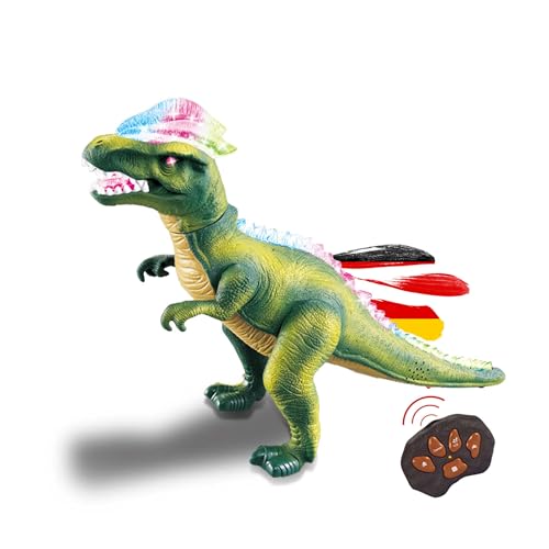 RC Ferngesteuerter Dinosaurier mit coolen Soundeffekten, Robustes Spielzeug-Modell für Kinder in Jungen Jahren und Erwachsene, Modellbau ist ferngesteuert und geeignet für Anfänger von njoyn