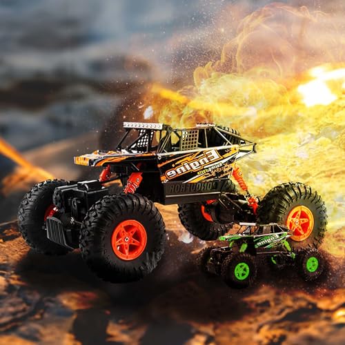 RC Ferngesteuerter Off-Road Monster-Truck mit Fernsteuerung und Akku, Crawler, Truggy, Gelände Fahrzeug im Modell Maßstab 1:18, RTR Auto für Kinder in Jungen Jahren und Erwachsene, Buggy Modellbau von njoyn