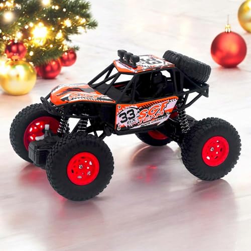 RC Ferngesteuerter Off-Road Monster-Truck mit Fernsteuerung und Akku, Crawler, Truggy, Gelände Fahrzeug im Modell Maßstab 1:20, RTR Auto für Kinder in Jungen Jahren und Erwachsene, Buggy Modellbau von njoyn