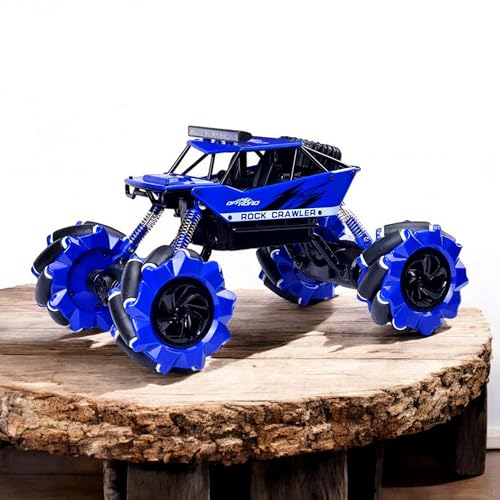 RC ferngesteuerter 4WD Off-Road Rock Crawler, 26cm Kletter-Fahrzeug programmierbar u. omnidirektional m. Musik, LED, Tanz-Demo, Profilreifen für a. Terrains, Stunt-Auto Spielzeug, Kinder u. Erwachsene von njoyn