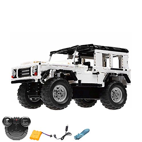 RC ferngesteuerter SUV Jeep aus CaDA Bausteinen, Auto-Steckbausatz DIY Spielzeug, Geländewagen aus Klemmbausteinen, Konstruktions-Spielzeug für Kinder und Erwachsene, Fahrzeug für Anfänger u. Profis von njoyn