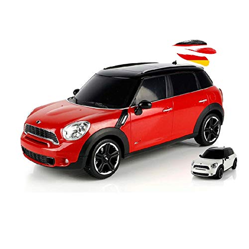 RC ferngesteuertes Auto im offiziell lizenziertem Design, Kompatibel Mini Cooper S Countryman ALL4, Modell-Maßstab 1:24, Lizenz-Fahrzeug mit LED, Spielzeug für Kinder in Jungen Jahren und Erwachsene von njoyn