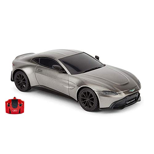 RC ferngesteuertes Auto im offiziell lizenziertem Design, Kompatibel mit Aston Martin Vantage, Modell-Maßstab 1:24 mit LED-Frontbeleuchtung, 2.4 GHz Lizenz-Fahrzeug, Spielzeug f. Kinder und Erwachsene von njoyn