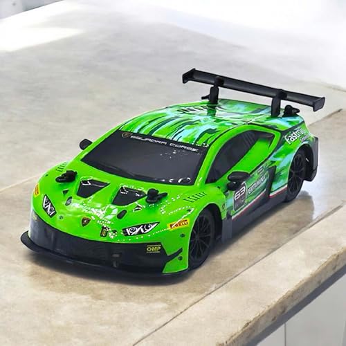 RC ferngesteuertes Auto im offiziell lizenziertem Design, Kompatibel mit Lamborghini Huracan GT3, Modell-Maßstab 1:24, Lizenz-Fahrzeug, Modell bis zu 10 km/h, Spielzeug für Kinder und Erwachsene von njoyn