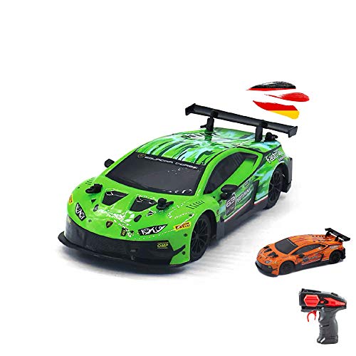 RC ferngesteuertes Auto im offiziell lizenziertem Design, Kompatibel mit Lamborghini Huracan GT3, Modell-Maßstab 1:24, Lizenz-Fahrzeug, Modell bis zu 10 km/h, Spielzeug für Kinder und Erwachsene von njoyn