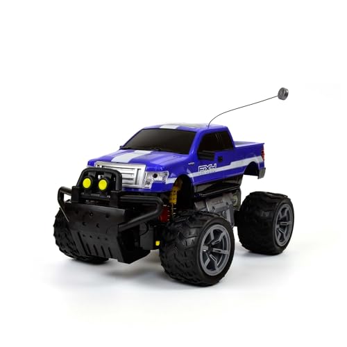 RC ferngesteuertes Auto im offiziell lizenziertem Pickup Design, Kompatibel mit Ford F-150 Off-Road Geländewagen Truck, Modell-Maßstab 1:28, Monstertruck Lizenz-Fahrzeug für Kinder und Erwachsene von njoyn