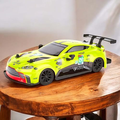 RC ferngesteuertes Auto im offiziell lizenzierten Design, Kompatibel mit Aston Martin Vantage GTE, Modell-Maßstab 1:24, Hochwertiges Lizenz-Fahrzeug, Spielzeug f. Kinder in jungen Jahren u. Erwachsene von njoyn