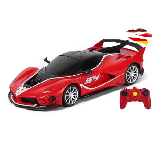 RC ferngesteuertes Auto im offiziell lizenzierten Design, Kompatibel mit Ferrari FXX K Evo Edition, Modell-Maßstab 1:24, Lizenz-Fahrzeug mit 2.4GHz Fernsteuerung, Spielzeug für Kinder und Erwachsene von njoyn