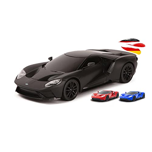 RC ferngesteuertes Auto im offiziell lizenzierten Design, Kompatibel mit Ford GT, Modell-Maßstab 1:24 mit 2.4GHz Edition, Lizenz-Fahrzeug mit LED-Beleuchtung, Spielzeug Car für Kinder und Erwachsene von njoyn