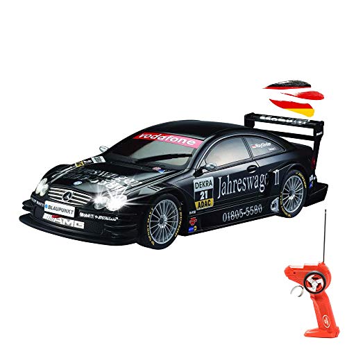 RC ferngesteuertes Auto im offiziell lizenzierten Design, Kompatibel mit Mercedes-Benz CLK-DTM Rally Edition, Modell-Maßstab 1:28, Lizenz-Fahrzeug m. LED-Beleuchtung, Spielzeug f. Kinder u. Erwachsene von njoyn