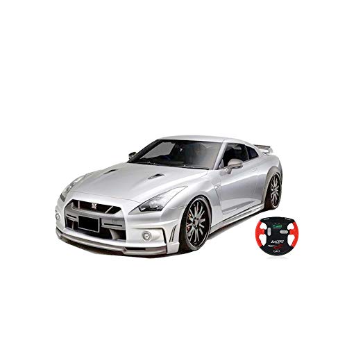 RC ferngesteuertes Auto im offiziell lizenzierten Design, Kompatibel mit Nissan GT-R, Modell-Maßstab 1:43 mit LED-Beleuchtung, Lizenz-Fahrzeug, Spielzeug für Kinder in Jungen Jahren und Erwachsene von njoyn