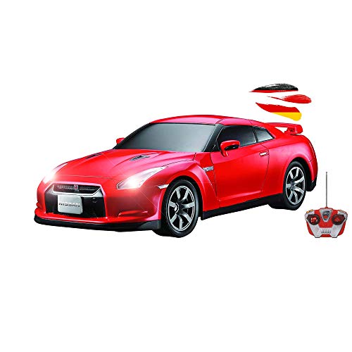 RC ferngesteuertes Auto im offiziell lizenzierten Design, Kompatibel mit Nissan GT-R Edition, Modell-Maßstab 1:16, 26cm langes Lizenz-Fahrzeug mit LED-Beleuchtung, Spielzeug für Kinder und Erwachsene von njoyn